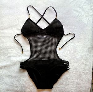 Cut Out Mesh One Piece NWOT